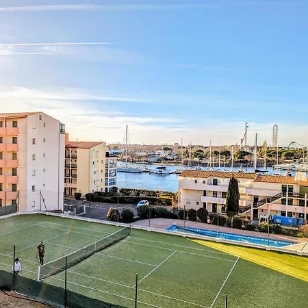 Cap Vue Port Pools Tennis Loggia Wifi Clim * Agde